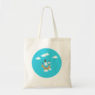 Sac à main avec motif de bateau, mer bleue, paisib