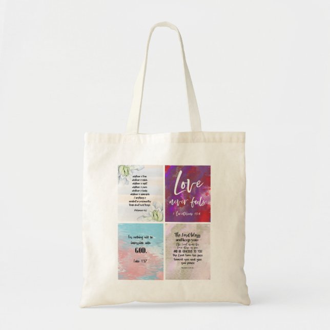 Sac à main avec verset biblique (Devant)