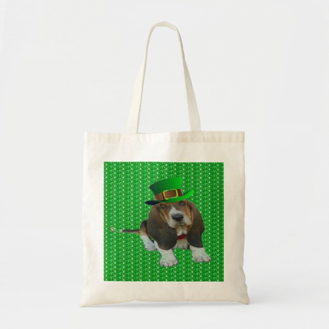Sac à main Basset Hound Bonne St.Patrick's Day (Devant)
