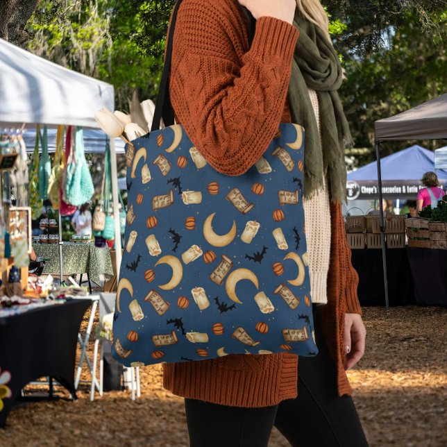 Sac à main bleu céleste Halloween sorcière Lunaire (Créateur téléchargé)