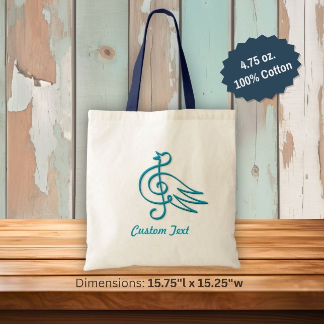 Sac à main bleu grand format avec motif d'oiseau m (Créateur téléchargé)