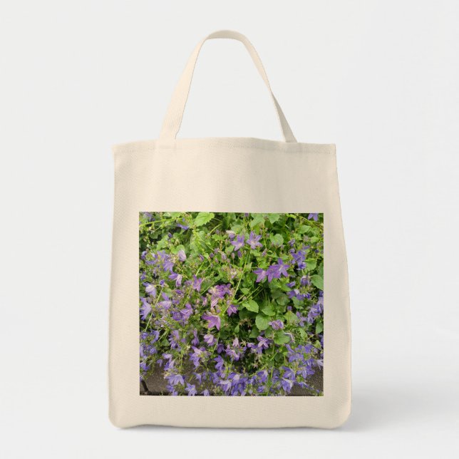 Sac à main botanique à fleurs sauvages violettes (Devant)