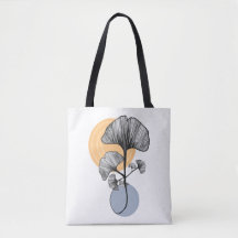Sac à main botanique moderne à feuille de Ginkgo