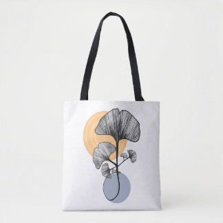 Sac à main botanique moderne à feuille de Ginkgo