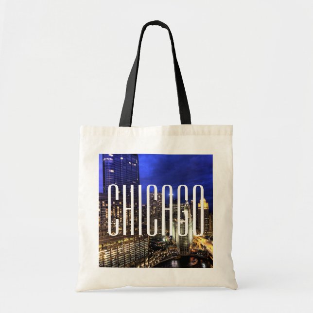 Sac à main budget à l'effigie de la skyline de Chi (Devant)