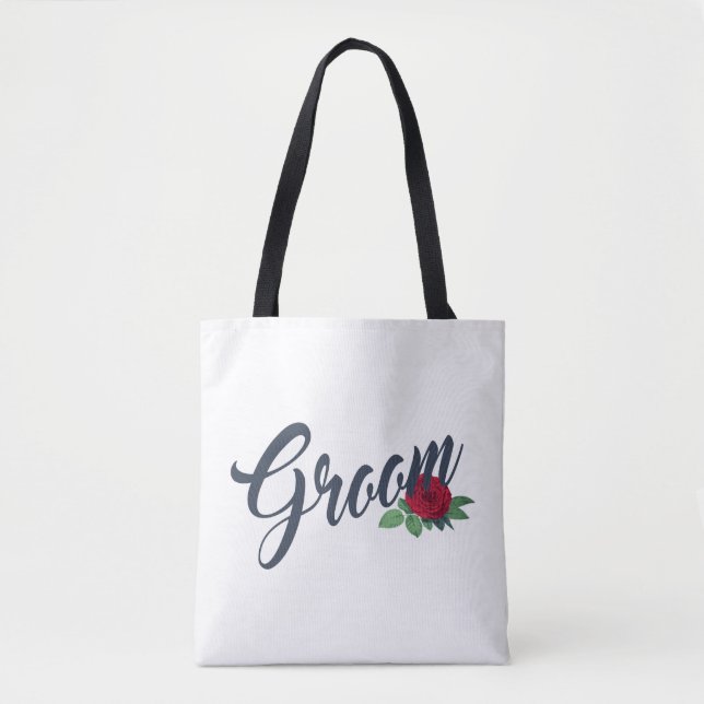 Sac à main calligraphié Simple Groom Floral Mariag (Devant)