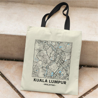 Sac à main carte de Kuala Lumpur, Malaisie