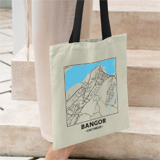 Sac à main carte de la ville de Bangor, Gwynedd
