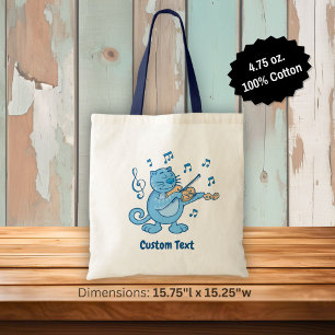 Sac à main chat bleu avec violon