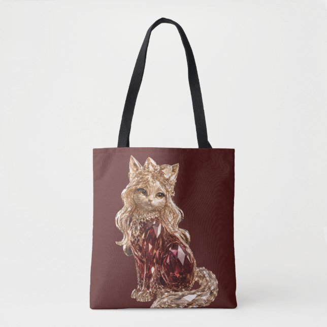 Sac à main chat mignon cristal scintillant Luxe do (Devant)