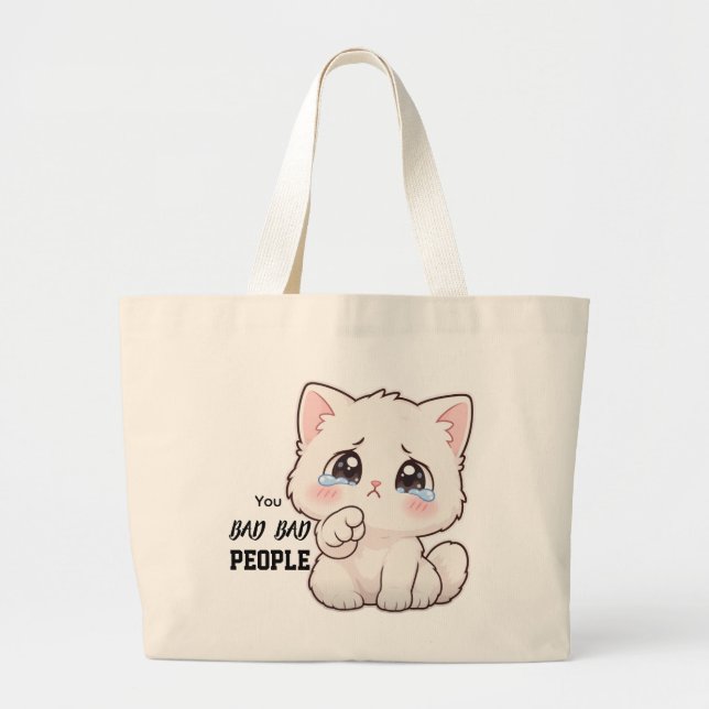 Sac à main chat qui pleure mignon | "Vous êtes de  (Devant)