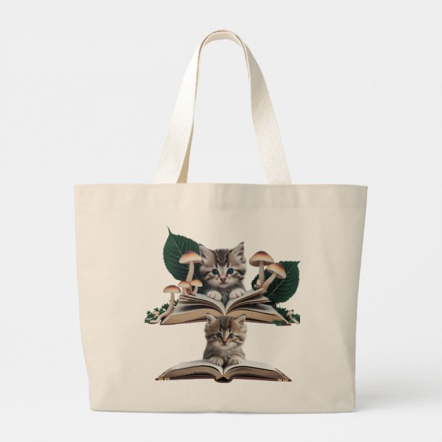 Sac à main chaton bibliophile magique – Chat fanta (Dos)