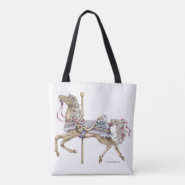 Sac à main Cheval de carrousel de printemps (Dos)