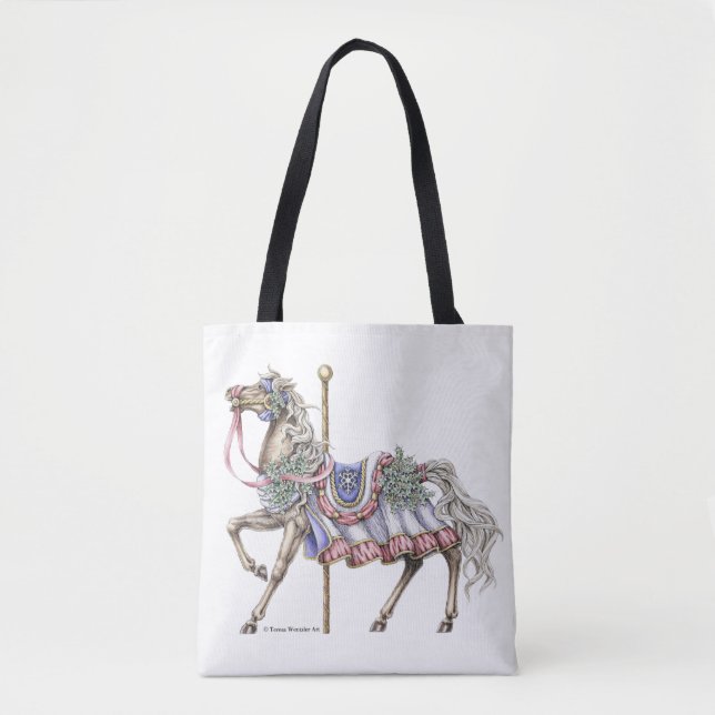 Sac à main Cheval de carrousel d'hiver (Devant)