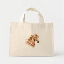 Sac à main cheval floral bohème équitation