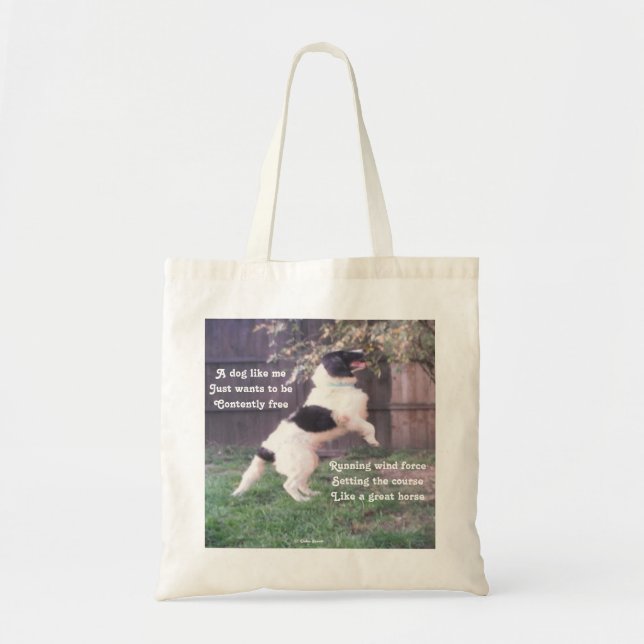 Sac à main Chien Cheval Poème de Ladee Basset (Devant)