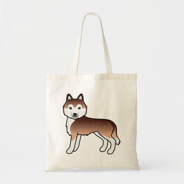 Sac à main Chien de dessin animé mignon Husky Sibé (Devant)