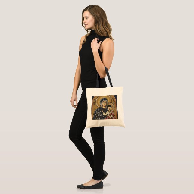 Sac à main chrétien en mosaïque syrienne (Devant (modèle))