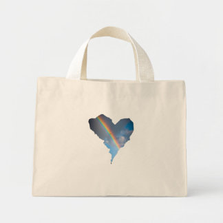 Sac à main Ciel Arc-en-ciel Cœur | Toile de la Nat