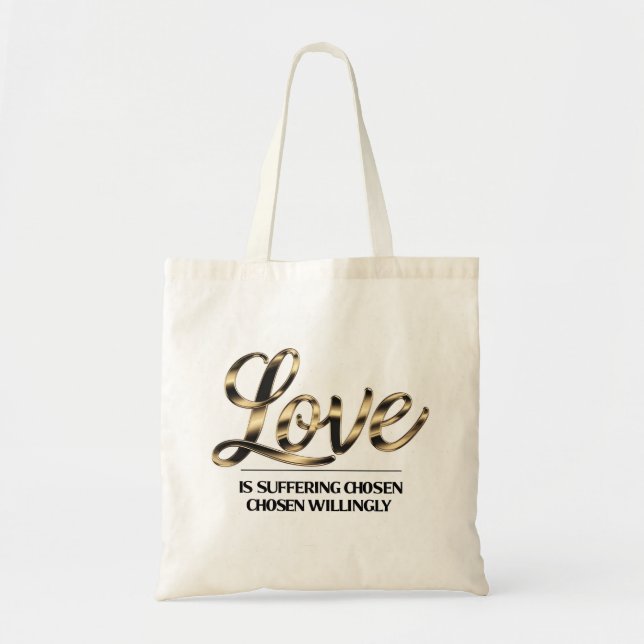 Sac à main citation d'amour effet feuille d'or | I (Devant)