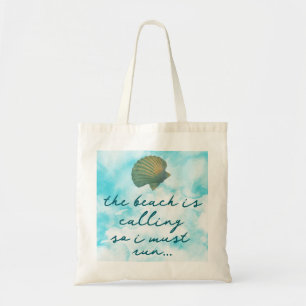 Sac à main citation plage aquarelle