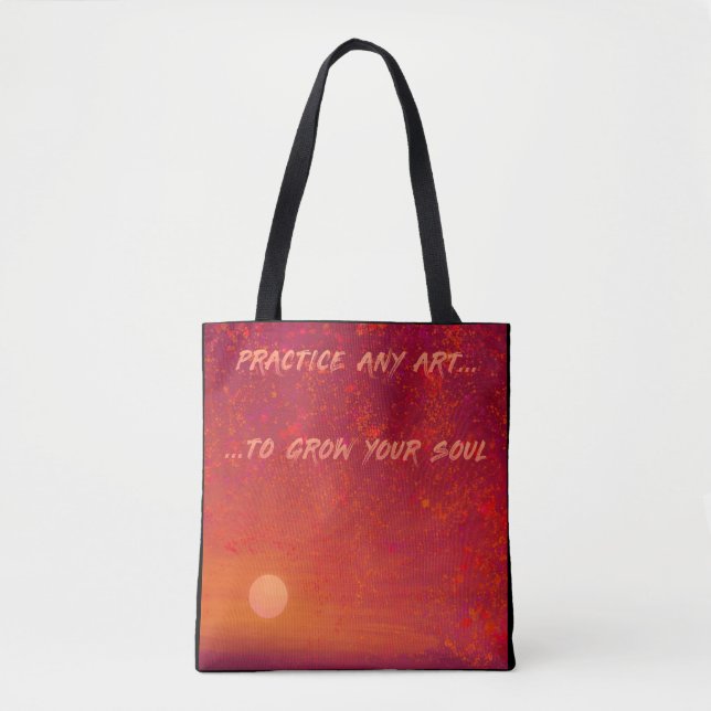 Sac à main Coucher de soleil et Nuit étoilée (Devant)