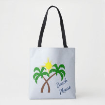 Sac à main Cute Palm Tree Beach Please