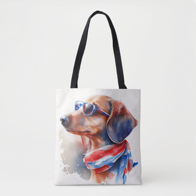 SAC À MAIN DACHSHUND 14 JUILLET (Devant)