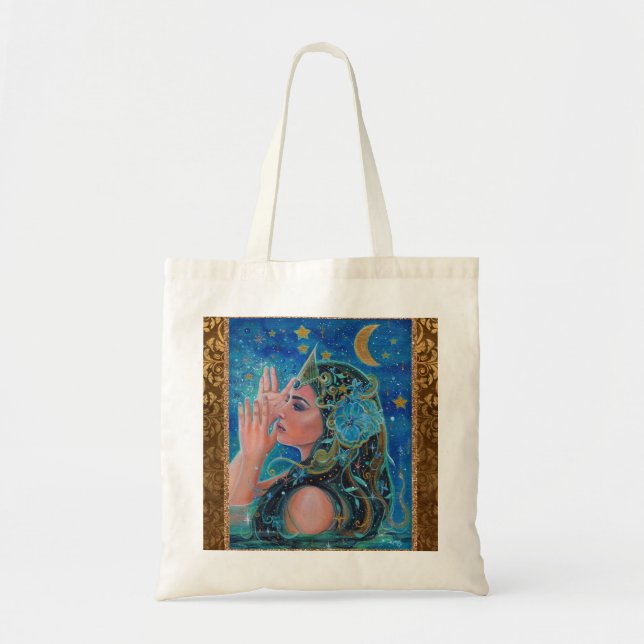 Sac à main d'art océanique de sirène par Renee Lav (Devant)