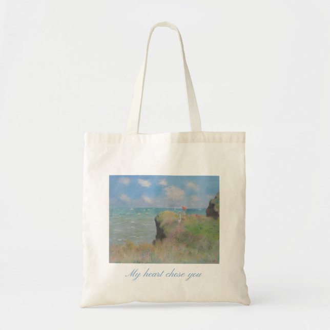 Sac à main d'art romantique au bord de la mer  (Devant)
