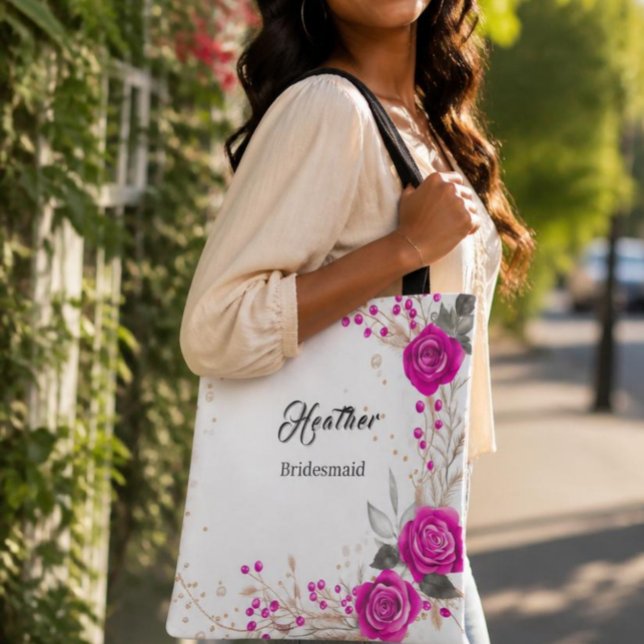 Sac à main de demoiselle d'honneur rose et blanc (Créateur téléchargé)