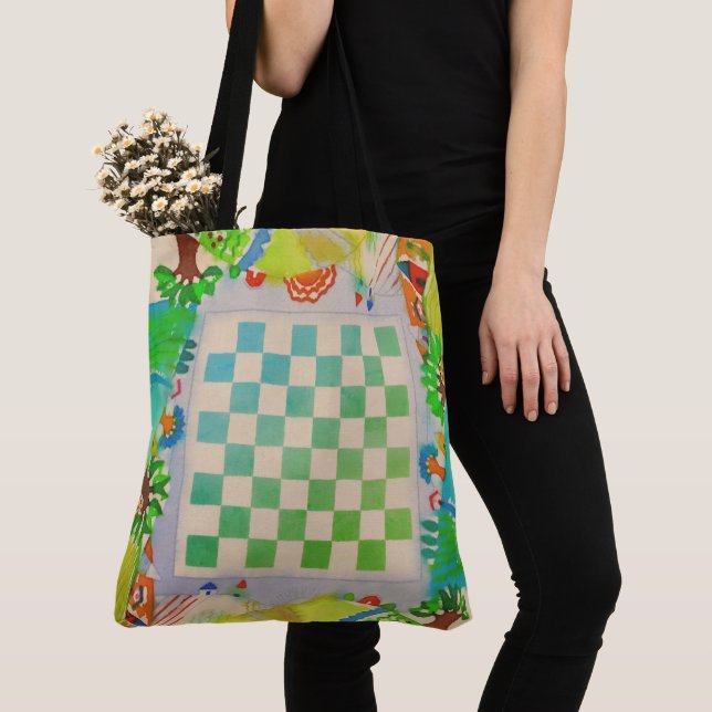 Sac à main de jeu de plateau aquarelle coloré joua (De près)