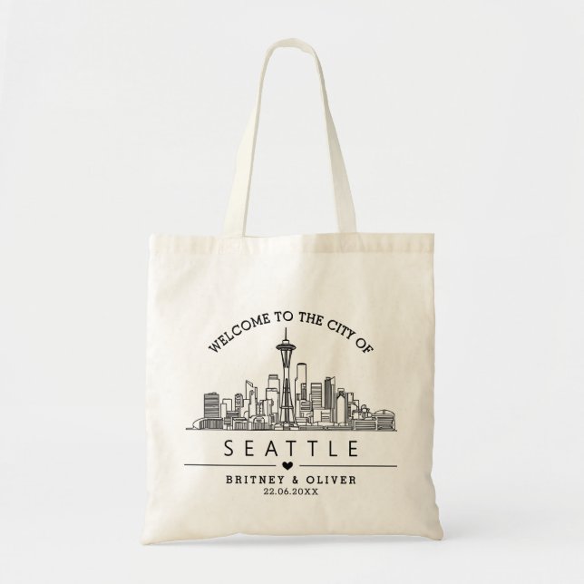 Sac à main de la skyline de Seattle – Cadeau de ma (Devant)