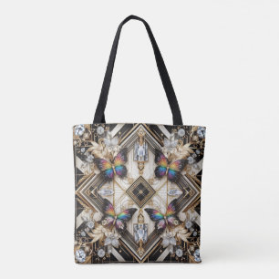 Sac à main de luxe diamants papillon arc-en-ciel