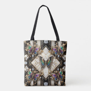 Sac à main de luxe diamants papillon arc-en-ciel