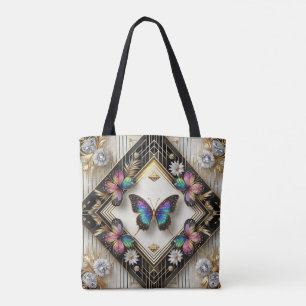 Sac à main de luxe diamants papillon arc-en-ciel
