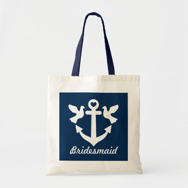 Sac à main de mariage à l'ancre nautique avec colo (Devant)