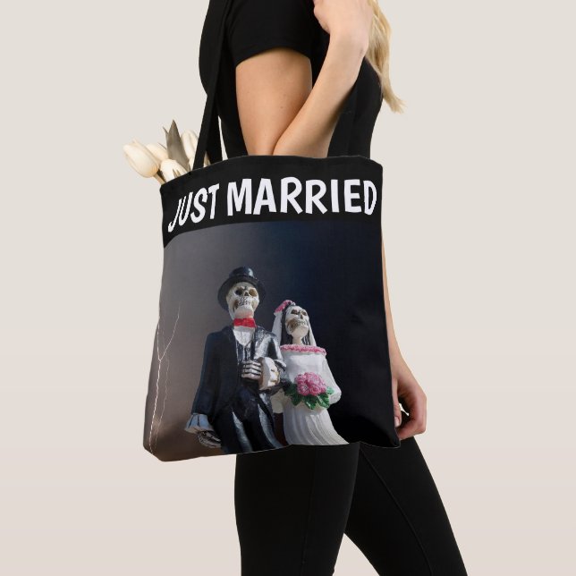 SAC À MAIN DE MARIAGE DE COUPLE SQUELETTE (De près)