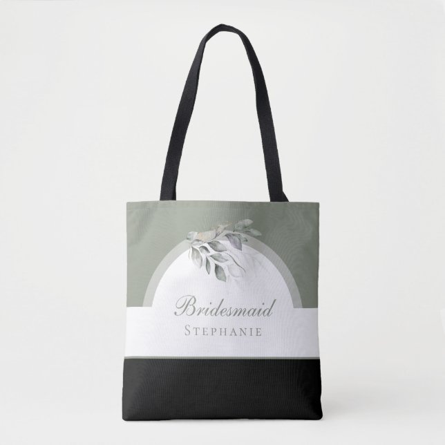 Sac à main de mariage en eucalyptus vert sauge (Devant)