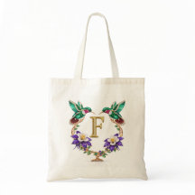 Sac à main de mariage F monogrammé Luxueux Colibri