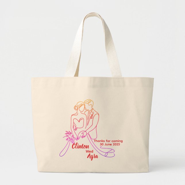 Sac à main de mariage personnalisé –  (Devant)