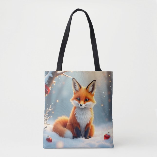 Sac à main de Noël en hiver renard (Devant)