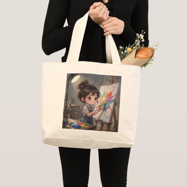 Sac à main de peintre fille fantaisiste (Devant (produit))