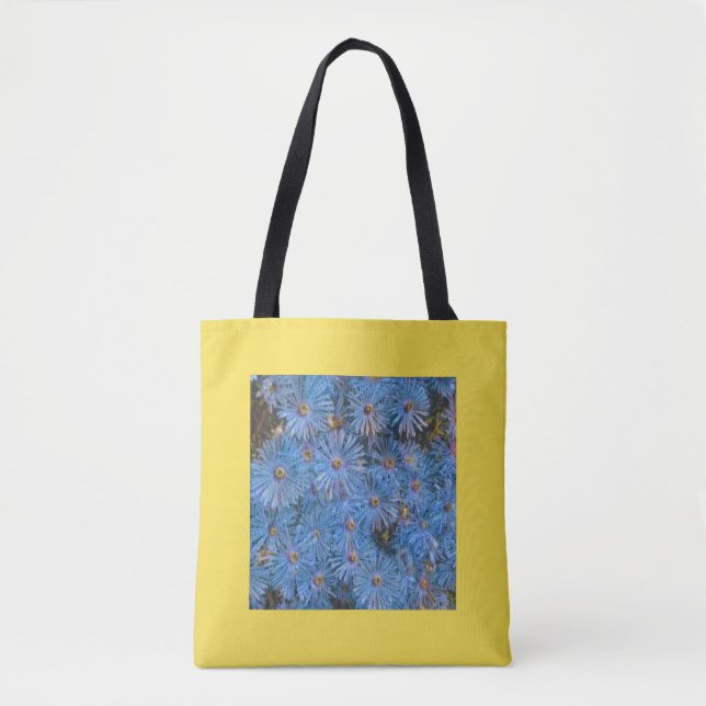 Sac à main de peinture de fleurs bleues stylisées (Devant)