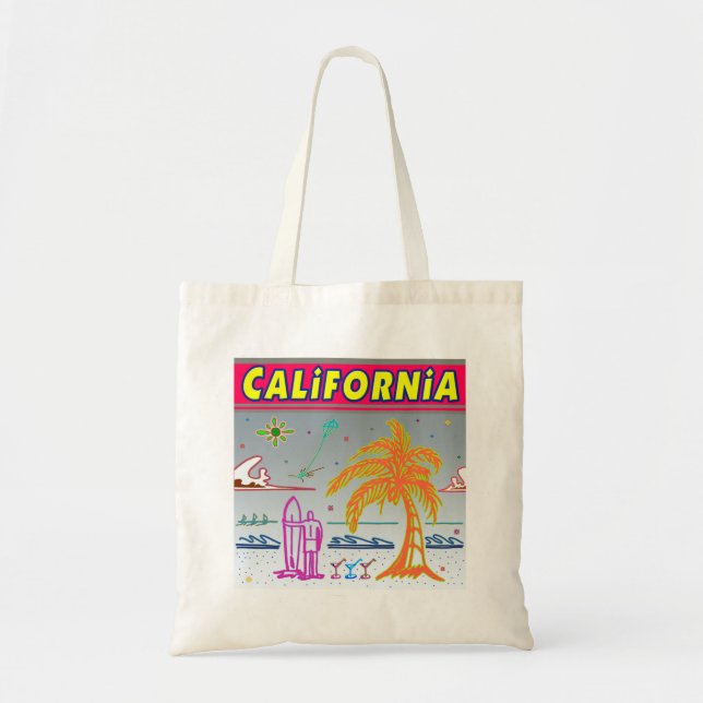 Sac à main de plage de surfeur "CALIFORNIE" (Devant)