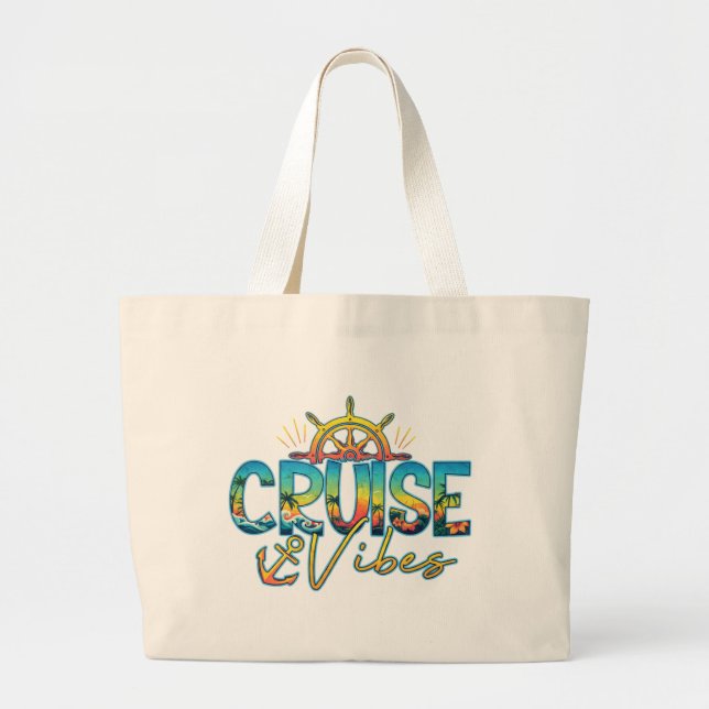 Sac à main de plage nautique Cruise Vibes (Devant)