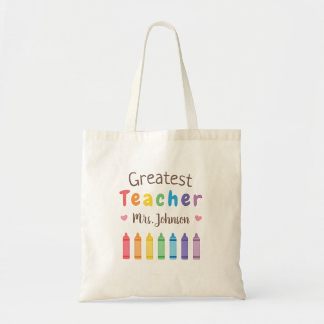 Sac à main de professeur avec crayons de coloriage (Devant)