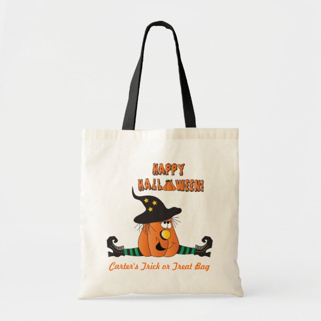 Sac à main de sorcière d'Halloween en citrouille r (Devant)