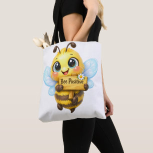 Sac à main dessin animé mignon abeille positive