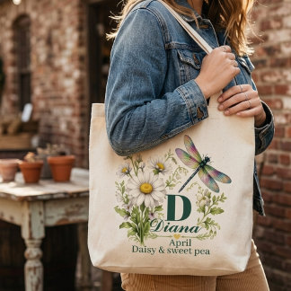 Sac à main dragonfly monogramme fleur de naissance